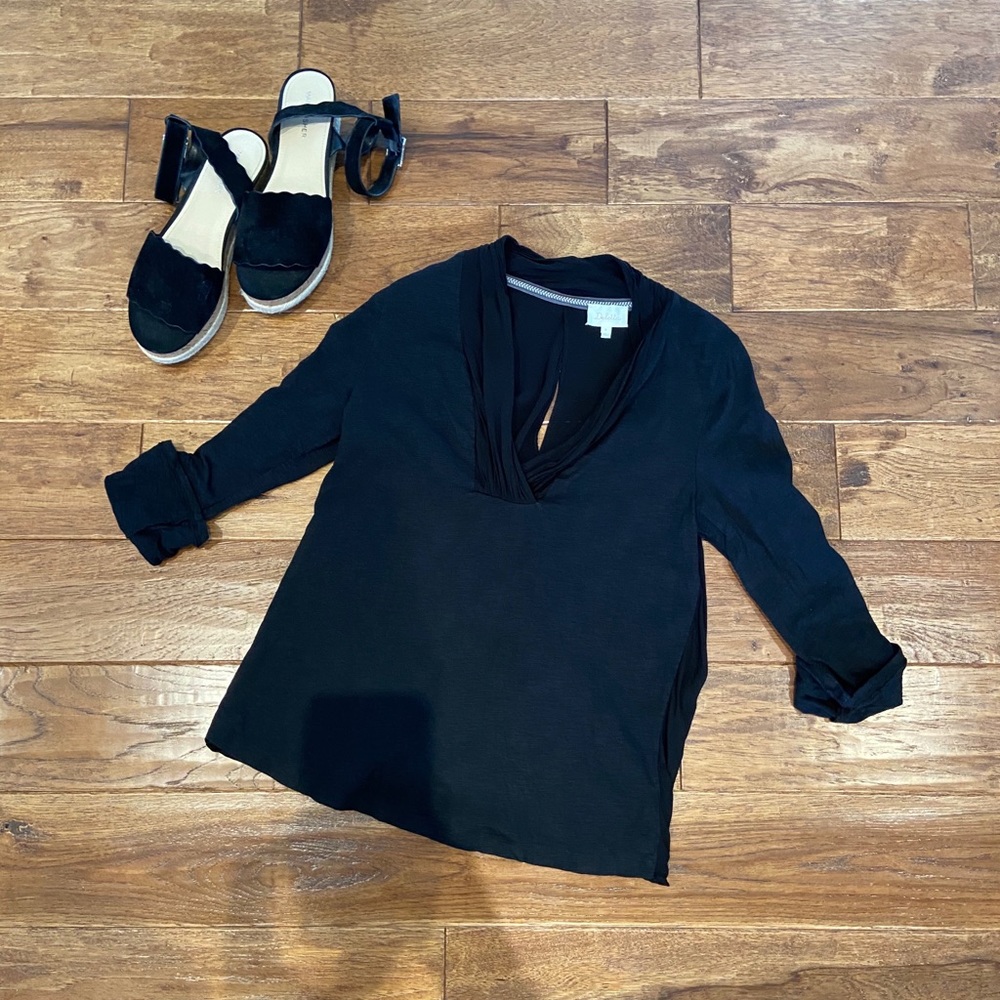 Anthro Deletta Black Mecene Top, M - Picture 4 of 14